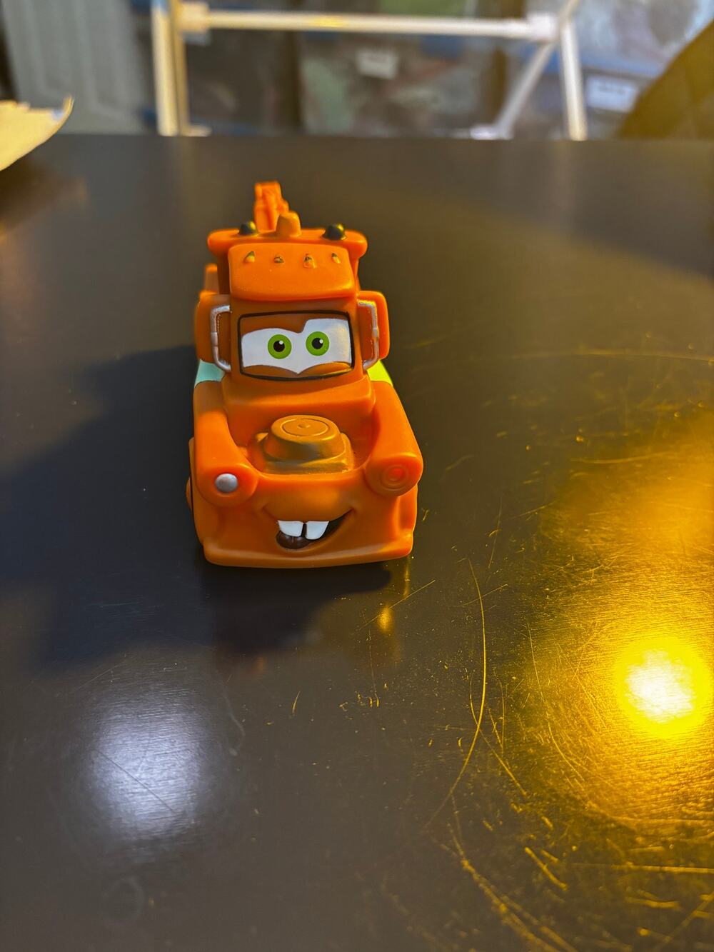 Disney Pixar Cars EUC Tow Mater Plastic Toy vehicle 5" Bath Toy